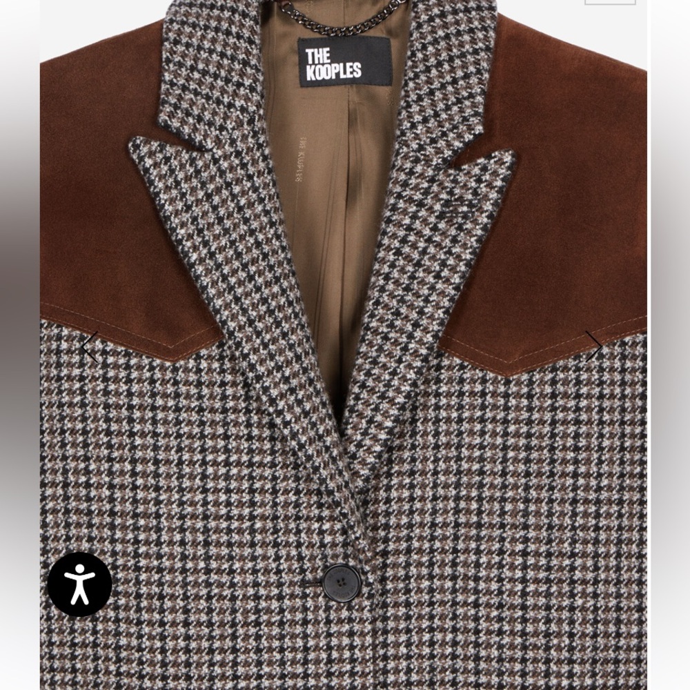 The Kooples Long Houndstooth Coat - Picture 7 of 10